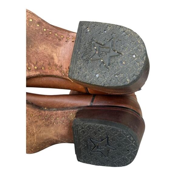 Los Altos Western Cowboy Boot Brown Leather Mens US size 8 EE - Picture 11 of 12